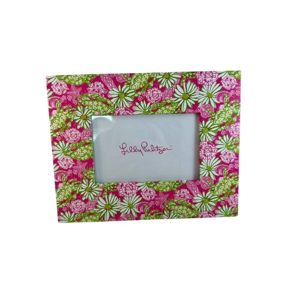 Lilly Pulitzer Frame Green Pink Sea Theme Preowned